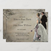  bruid en bruinbruidbruid sparen de Datum Save The Date (Voorkant / Achterkant)