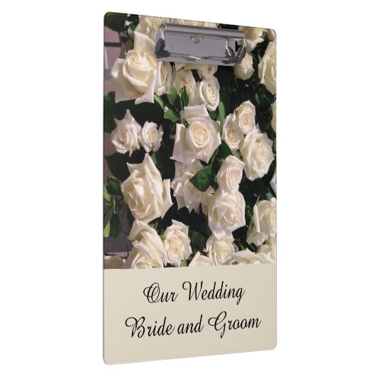  bruid- en bruine rozenweddenschap klembord (Rechts)