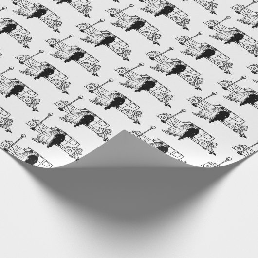  bruid en bruom cadeaupapier (Hoek)