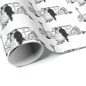  bruid en bruom cadeaupapier (Rol Hoek)