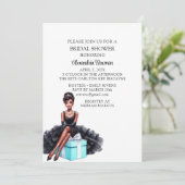 Bruid en Co. Vrijgezellenfeest Afro-Amerikaans Kaart (Staand voorkant)