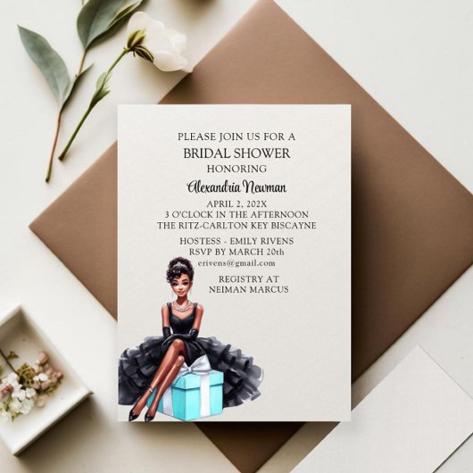 Bruid en Co. Vrijgezellenfeest Afro-Amerikaans Kaart