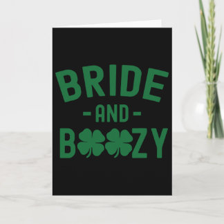 Bruid en dronken Ierse St. Patrick's Day grappige  Kaart