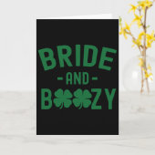 Bruid en dronken Ierse St. Patrick's Day grappige Kaart (Gele Bloem)