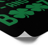 Bruid En Dronken Ierse St. Patrick's Day Grappige  Poster (Hoek)