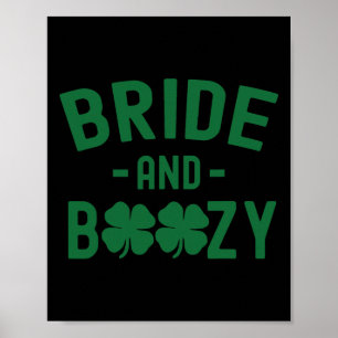 Bruid en dronken Ierse St. Patrick's Day grappige  Poster
