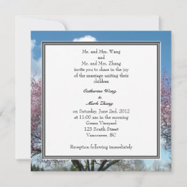 bruid - en groom - huwelijksuitnodiging voor ouder kaart