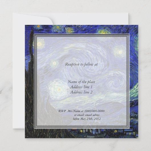 bruid - en groom - huwelijksuitnodiging voor ouder kaart (Achterkant)