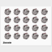 Bruid en Grrom 2 Ronde Sticker (Vel)