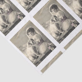  bruid en hond portret Vrijgezellenfeest bruiloft Tissuepapier (Detail)