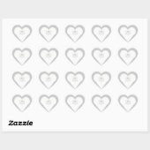 Bruid en parels hart sticker (Vel)