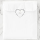 Bruid en parels hart sticker (Tas)