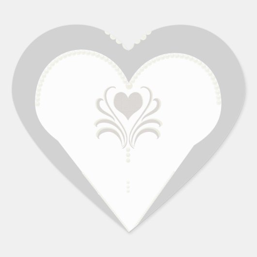 Bruid en parels hart sticker (Voorkant)