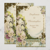  bruid en room Romantic bruiloft Kaart (Voorkant / Achterkant)