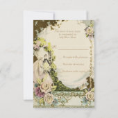 bruid en room Romantic Wedding RSVP Kaartje (Achterkant)