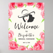 Bruid en Rozen Vrijgezellenfeest Welkom Poster (Voorkant)