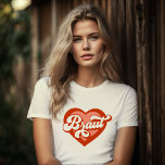 Bruid En Team Bruid Bachelorette Retro Hart T-shirt<br><div class="desc">Bruid En Team Bruid Bachelorette Retro Heart T-Shirt
Bride Babe T-Shirt Bachelorette Retro Bride Tee
Vintage Bride To Be Bruidsmeisje BruidStam</div>