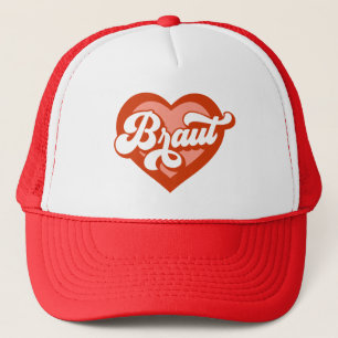 Bruid En Team Bruid Bachelorette Retro Hart Trucker Pet