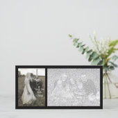 Bruid en Tractor Country Wedding Dank u Bedankkaart (Staand voorkant)