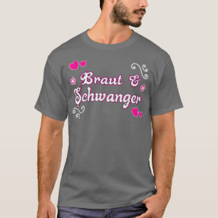 Bruid en zwangere vrijgezellenfeest t-shirt