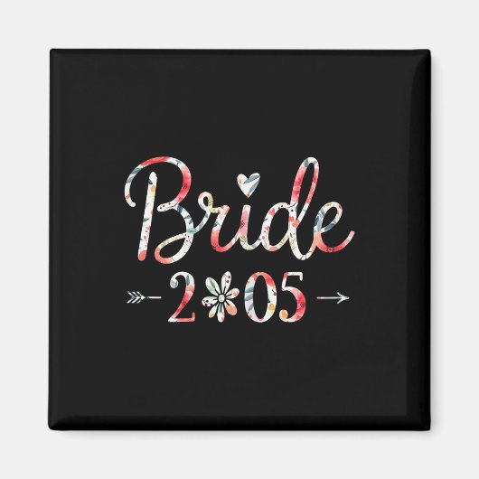 Bruid Est 2025 Getrouwd Bruidsfeest Bachel Magneet (Voorkant)