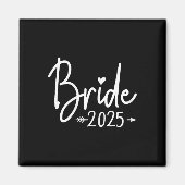 Bruid Est 2025 Getrouwd Bruidsfeest Bachel Magneet (Voorkant)