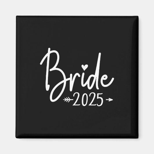 Bruid Est 2025 Getrouwd Bruidsfeest Bachel Magneet (Voorkant)