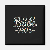 Bruid Est 2025 Getrouwd Bruidsfeest Bachel Magneet (Voorkant)