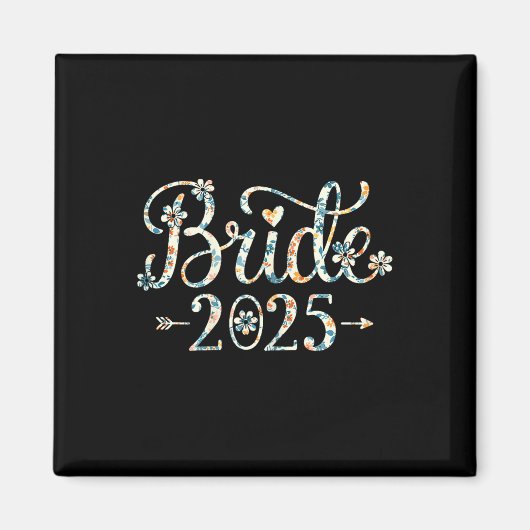 Bruid Est 2025 Getrouwd Bruidsfeest Bachel Magneet (Voorkant)