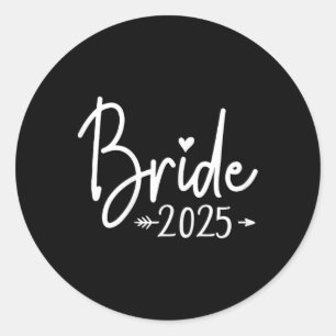 Bruid Est 2025 Getrouwd Bruidsfeest Bachel Ronde Sticker
