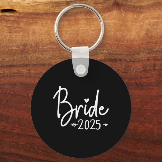 Bruid Est 2025 Getrouwd Bruidsfeest Bachel Sleutelhanger (Voorkant)