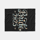 Bruid Est 2025 Getrouwd Trouwen Bruidsfeest Afsche Fleece Deken (Voorkant (Horizontaal))