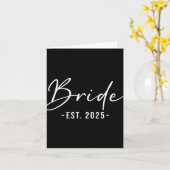 Bruid Est. 2025 Matching Getting Ready Bruid Bruid Kaart (Gele Bloem)