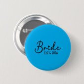 Bruid Est 2026 Bijpassende Bruidegom 2026 Ronde Button 5,7 Cm (Voorkant /achterkant)