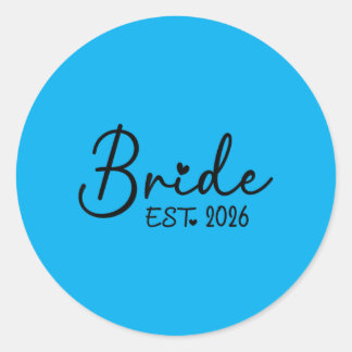 Bruid Est 2026 Bijpassende Bruidegom 2026 Ronde Sticker