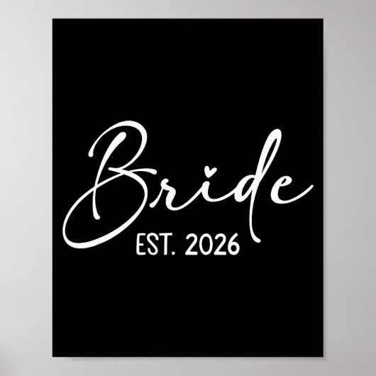 Bruid est 2026 bijpassende voorbereiding bruid bru poster (Voorkant)