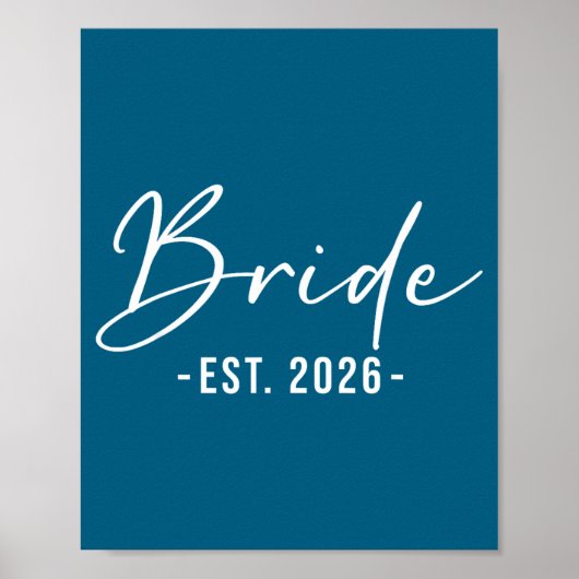 Bruid est 2026 bijpassende voorbereiding bruid bru poster (Voorkant)