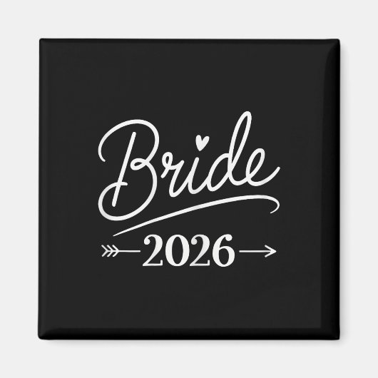 Bruid Est 2026 Getrouwd Bruidsfeest Bachel Magneet (Voorkant)