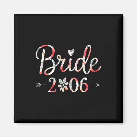 Bruid Est 2026 Getrouwd Bruidsfeest Bachel Magneet (Voorkant)