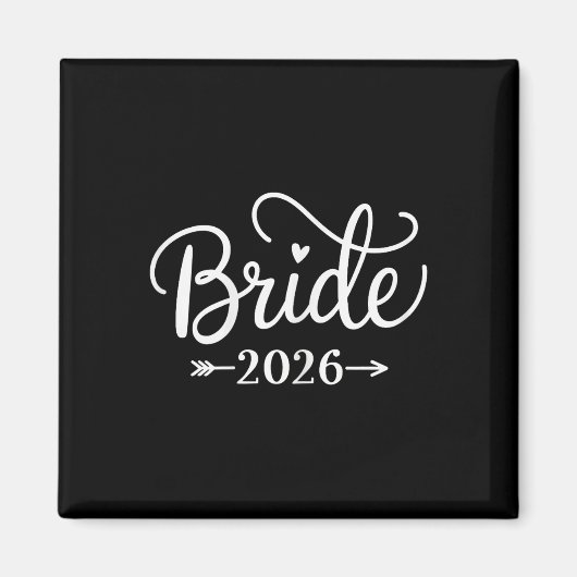 Bruid Est 2026 Getrouwd Bruidsfeest Bachel Magneet (Voorkant)