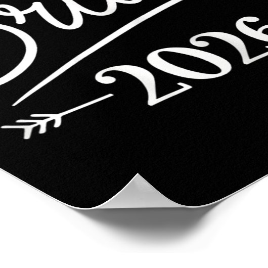 Bruid Est 2026 Getrouwd Bruidsfeest Bachel Poster (Hoek)