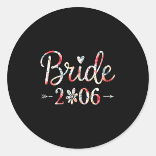 Bruid Est 2026 Getrouwd Bruidsfeest Bachel Ronde Sticker