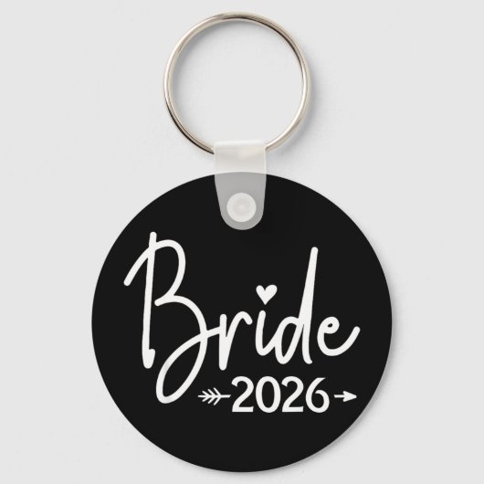 Bruid est 2026 getrouwd trouwfeest bruidsfeest sleutelhanger (Voorkant)