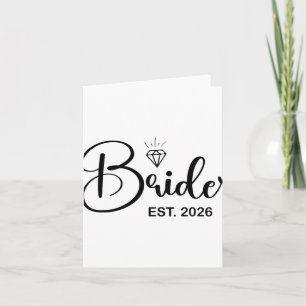 Bruid Est. 2026 Verloofde mevrouw Vrouw Bacheloret Kaart