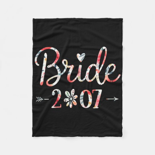 Bruid Est 2027 Getrouwd Bruidsfeest Bachel Fleece Deken (Voorkant)