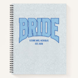 BRUID Faux Glitter Varsity Trouw Bruids- Notitieboek