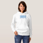 BRUID Faux Glitter Varsity Verlovings Bruidsjurk Hoodie (Voorkant volledig)