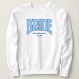 BRUID Faux Glitter Varsity Verlovings Bruidsjurk Trui