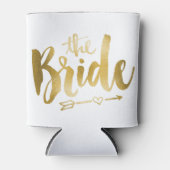 Bruid - Faux gouden folie Blikjeskoeler (Voorkant)