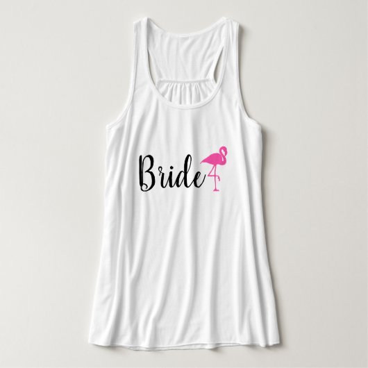 "Bruid" Flamingo Trouwtank Tanktop (Design voorkant)